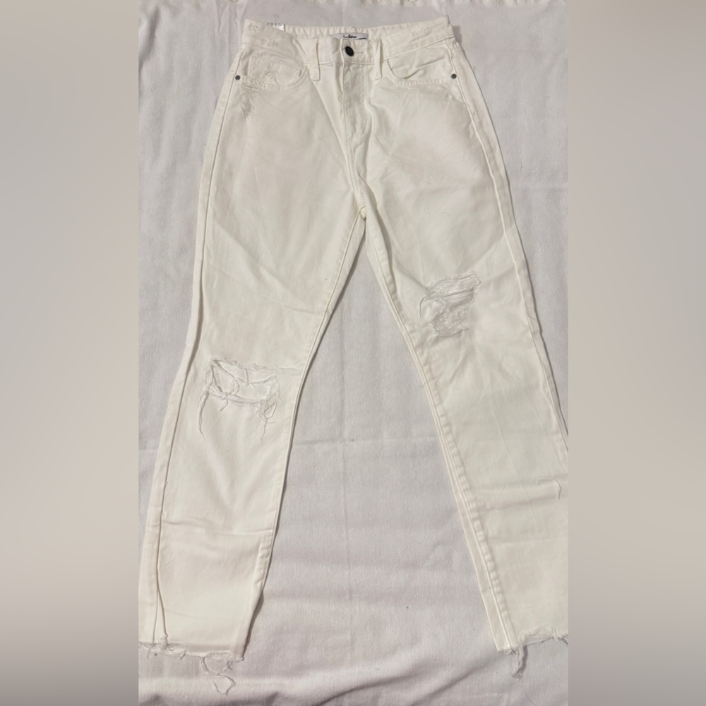 ☀️ Sam Edelman White Stiletto Straight High Rise Ankle Jeans
